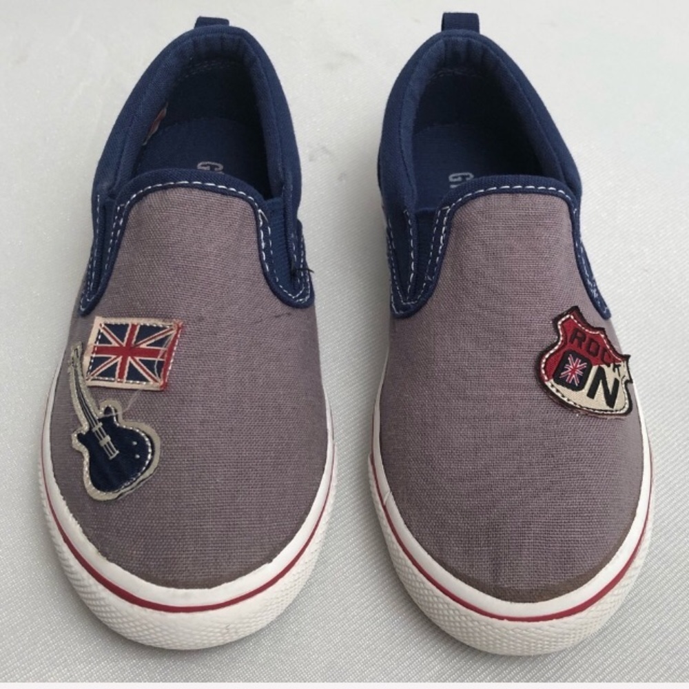 Gymboree multicolor slip on sneakers British Rock Collection